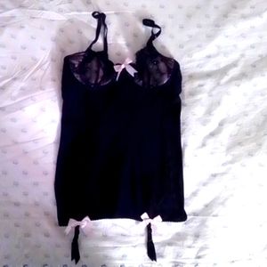 Victoria Secret's Black and Pink Bustier 34B excellent condition